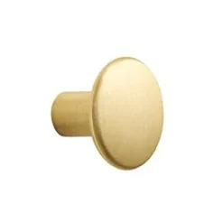 Muuto Clothes Hooks & Hangers*The dots hooks brass, Small Ø2,7 cm White