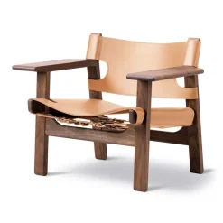 Fredericia Furniture Armchairs & Footstools*The Spanish armchair, Leather natural-oiled walnut BeigeBrown