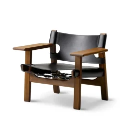 Fredericia Furniture Armchairs & Footstools*The Spanish armchair, Leather -smoked oak Black