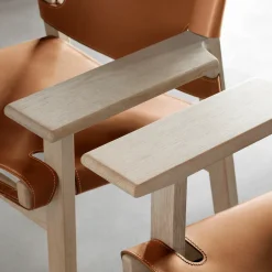Fredericia Furniture Armchairs & Footstools*The Spanish armchair, Leather -smoked oak Black