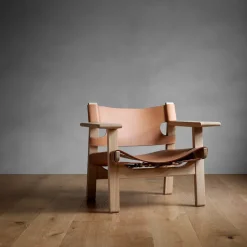Fredericia Furniture Armchairs & Footstools*The Spanish armchair, Leather -smoked oak Black