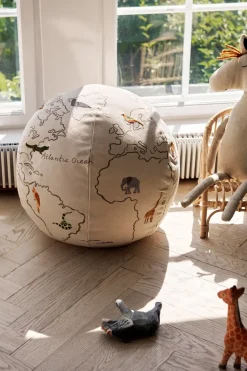 Ferm Living Children's Armchairs|Armchairs & Footstools*The world sit pouf, Off white Beige
