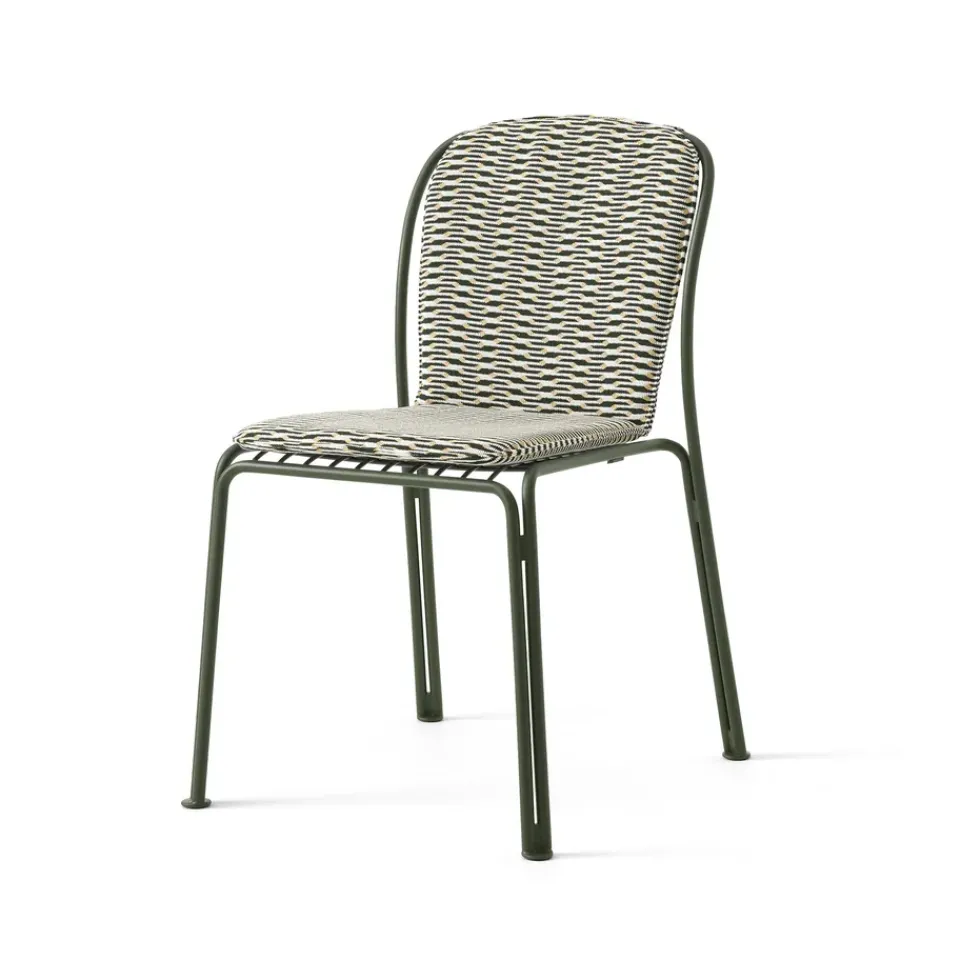 &Tradition Garden Details & Accessories|Seat Cushions & Pads*Thorvald chair SC94/SC95 cushion, Sunbrella Marquetry Bora Green