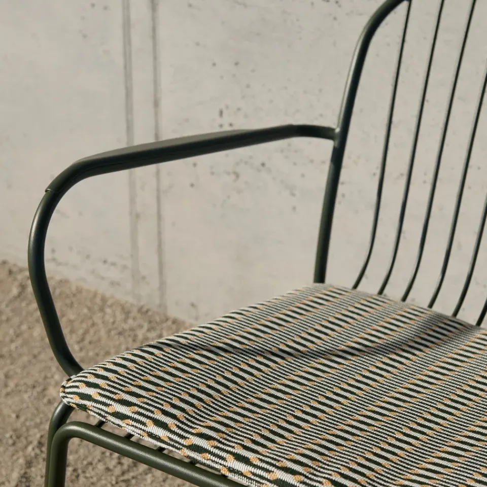 &Tradition Seat Cushions & Pads*Thorvald chair SC94/SC95 seat pad, Sunbrella Marquetry Bora Green