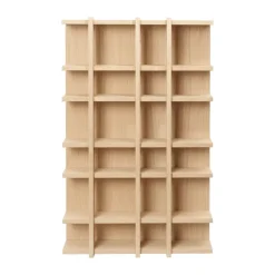 Ferm Living Shelves & Shelving Systems*Tilem bookcase, Oak veneer, 4x6 Beige