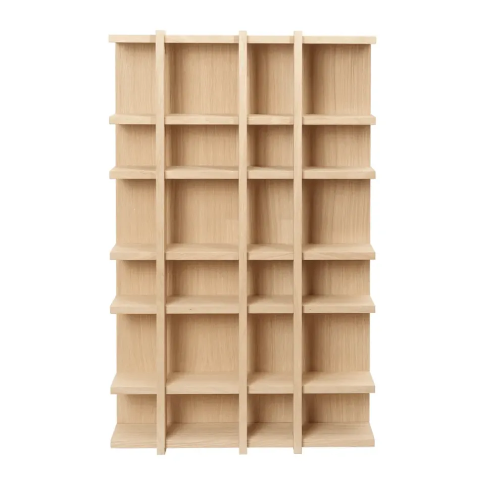 Ferm Living Shelves & Shelving Systems*Tilem bookcase, Oak veneer, 4x6 Beige
