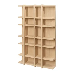 Ferm Living Shelves & Shelving Systems*Tilem bookcase, Oak veneer, 4x6 Beige