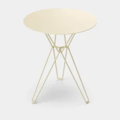 Massproductions Balcony Furniture|Table For Outdoor Use*Tio coffee table Ø60 cm, Ivory Beige
