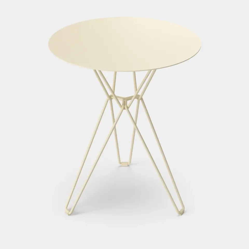 Massproductions Balcony Furniture|Table For Outdoor Use*Tio coffee table Ø60 cm, Ivory Beige