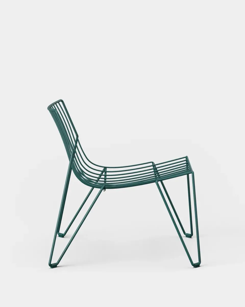 Massproductions Outdoor Lounge Furniture*Tio easy chair lounge chair, Blue Green