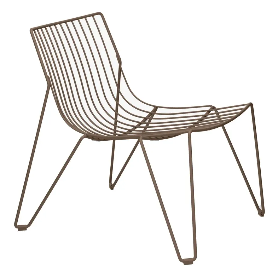 Massproductions Outdoor Lounge Furniture*Tio easy chair lounge chair, Pale Brown