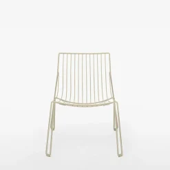 Massproductions Outdoor Lounge Furniture*Tio easy chair lounge chair, Ivory Beige