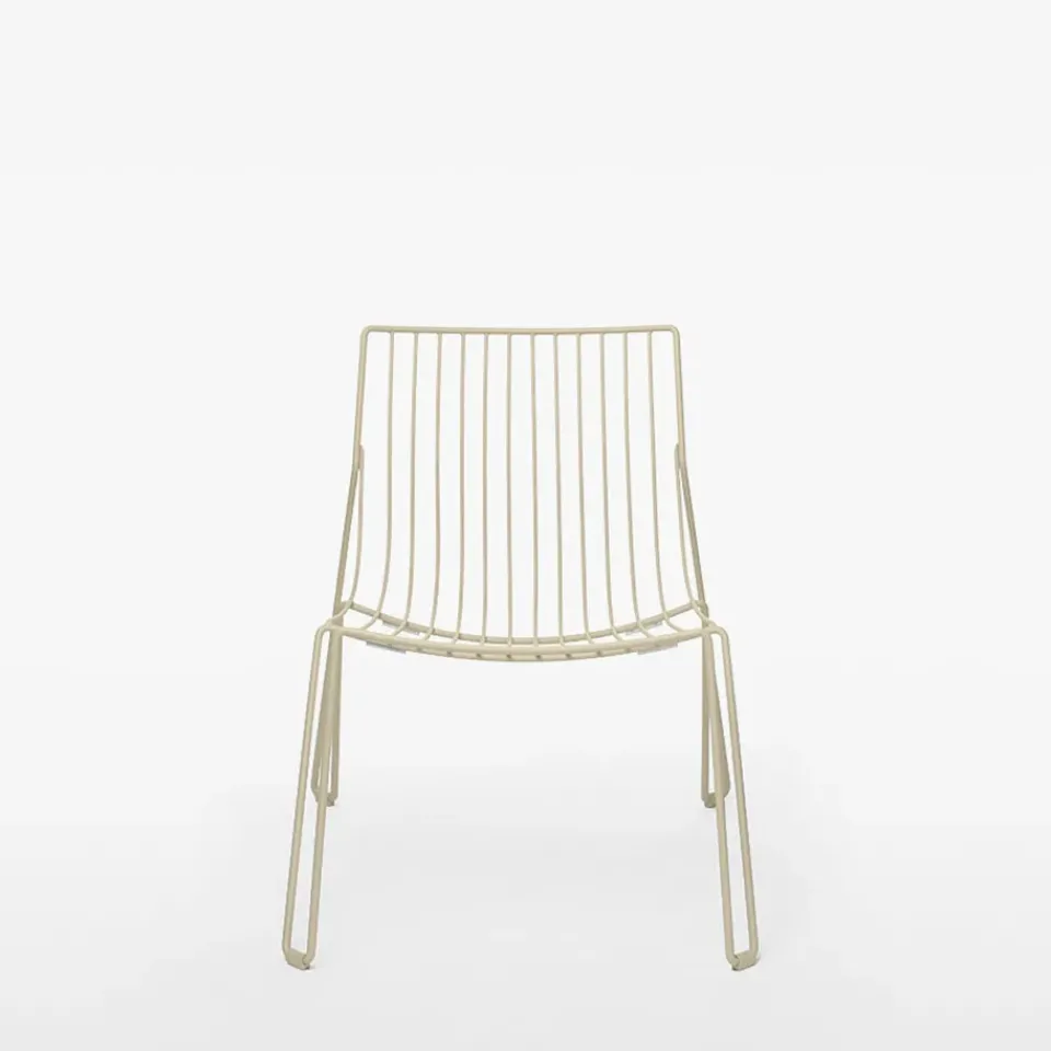 Massproductions Outdoor Lounge Furniture*Tio easy chair lounge chair, Ivory Beige