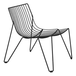 Massproductions Outdoor Lounge Furniture*Tio easy chair lounge chair, Black
