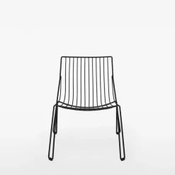 Massproductions Outdoor Lounge Furniture*Tio easy chair lounge chair, Black