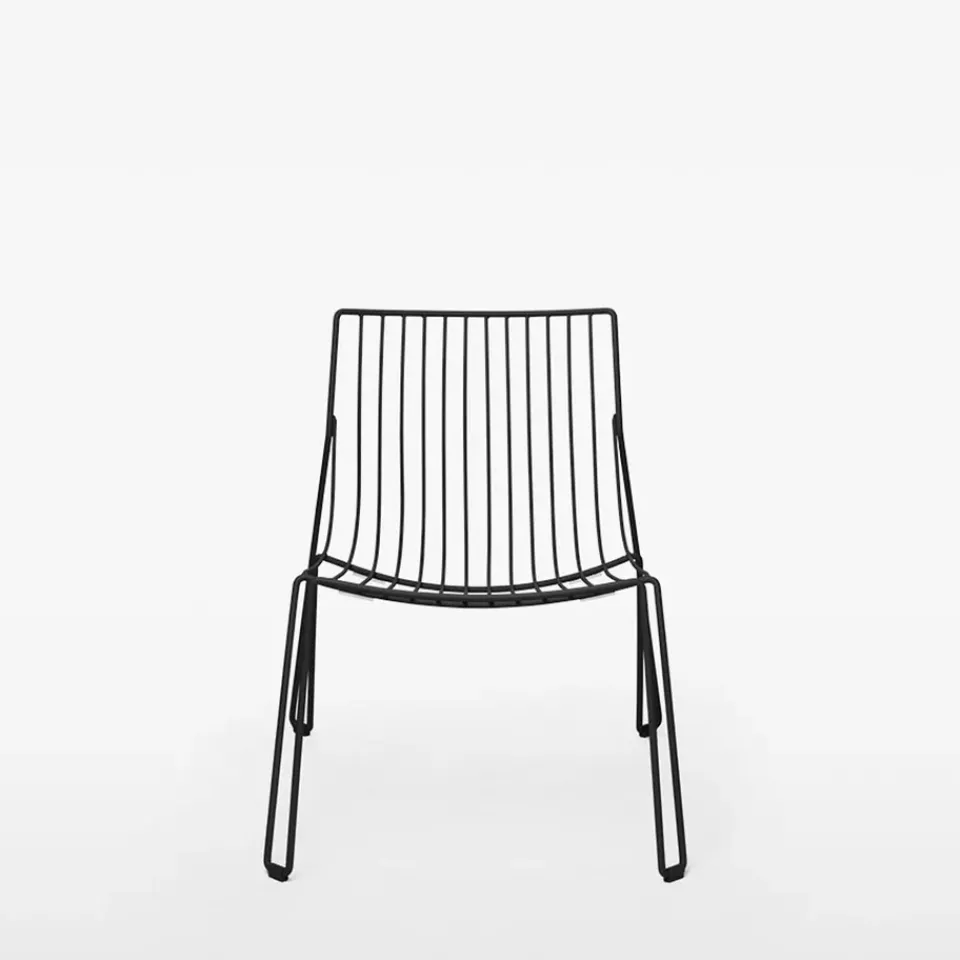 Massproductions Outdoor Lounge Furniture*Tio easy chair lounge chair, Black