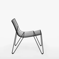 Massproductions Outdoor Lounge Furniture*Tio easy chair lounge chair, Black
