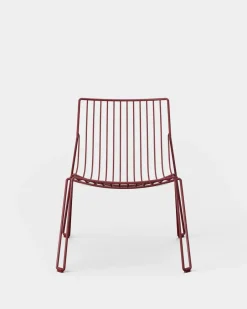 Massproductions Outdoor Lounge Furniture*Tio easy chair lounge chair, Wine Red