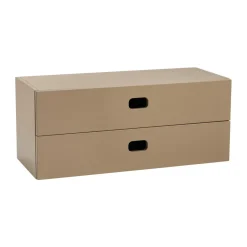 TÔNN furniture Display & Glass Cabinets*TÔNN drawer large, Camel Brown