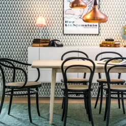 TON Chairs*no.30 armchair rattan seat, Coffee B4-New Rotting Brown
