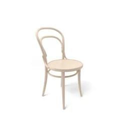 TON Chairs*no.14 chair, Beech clear lacquer-New veneer seat Beige