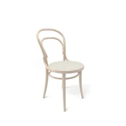 TON Chairs*no.14 chair, Beech clear lacquer-New rattan seat Beige