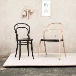 TON Chairs*no.14 chair, stainedB123-New veneer seat Black