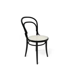 TON Chairs*no.14 chair, stained B123-New rattan seat Black