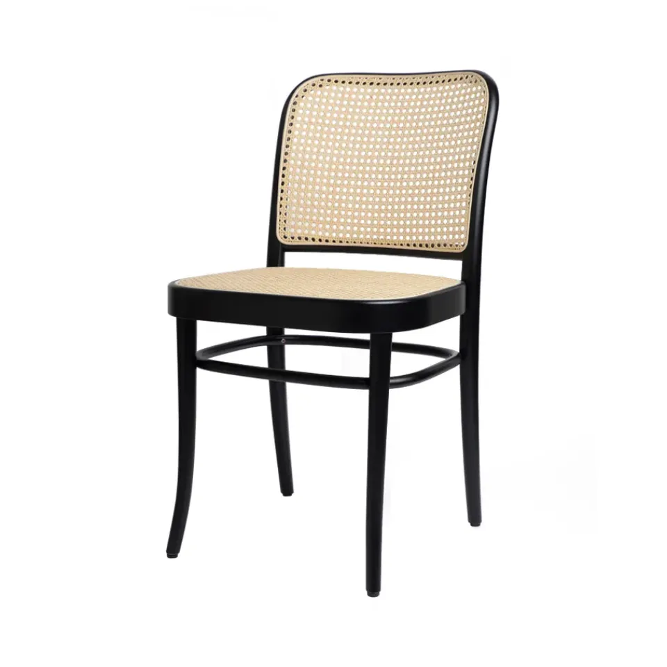 TON Chairs*no.811 chair rattan, stainedB123-New rattan Black