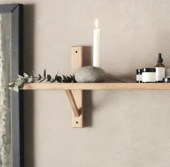 MUUBS Shelves & Shelving Systems*Toronto wall shelf 93 cm, Natural oiled oak Brown
