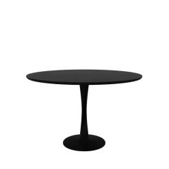 Ethnicraft Dining Tables*Torsion dining table, -stained oak, Ø127 cm Black