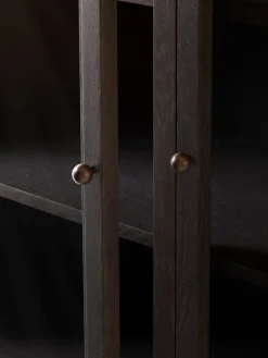 &Tradition Display & Glass Cabinets*Trace SC88 display cabinet 120x192x40 cm, Dark stained oak Brown
