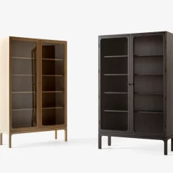 &Tradition Display & Glass Cabinets*Trace SC88 display cabinet 120x192x40 cm, Dark stained oak Brown