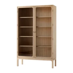 &Tradition Display & Glass Cabinets*Trace SC88 display cabinet 120x192x40 cm, Natural oak Brown