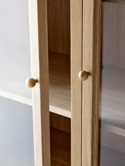 &Tradition Display & Glass Cabinets*Trace SC88 display cabinet 120x192x40 cm, Natural oak Brown