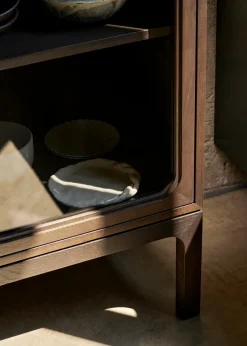 &Tradition Display & Glass Cabinets*Trace SC87 display cabinet 50x192x40 cm, Dark stained oak Brown