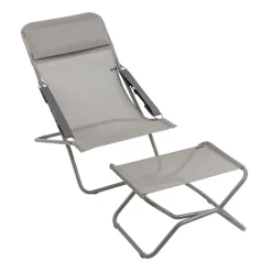 Lafuma Seating*Transabed Batyline sun lounger, Terre Beige