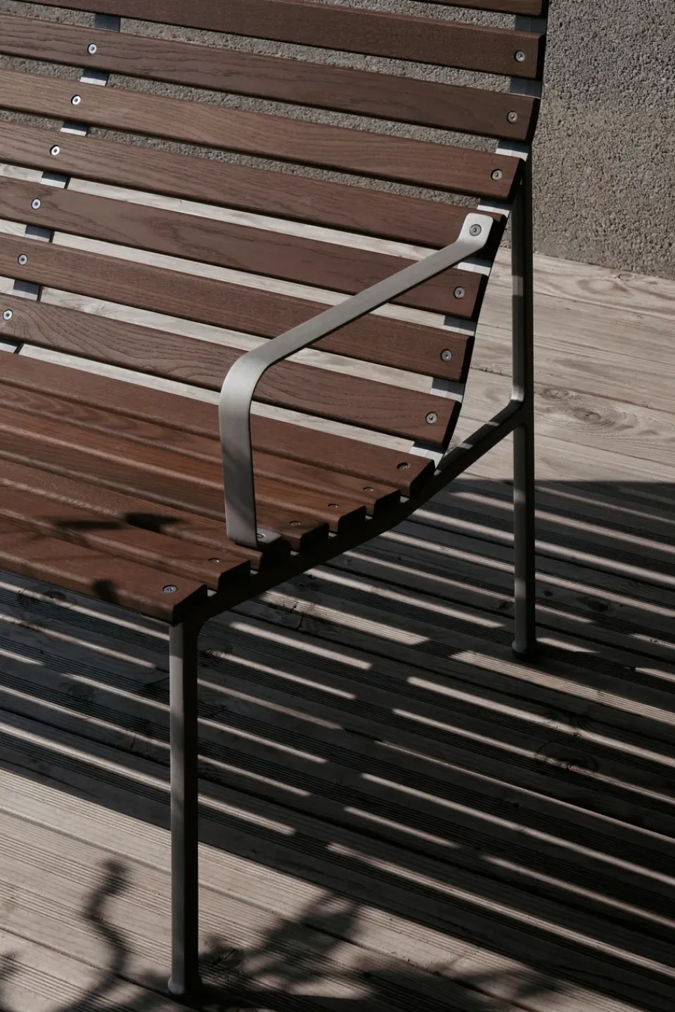 HAY Garden Sofas & Garden Benches*Traverse Lounge bench with armrests, Oiled ash Brown