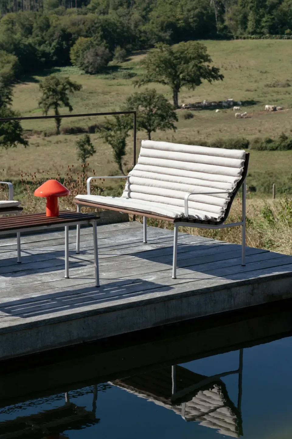 HAY Garden Sofas & Garden Benches*Traverse Lounge bench with armrests, Oiled ash Brown