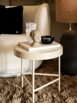 Ferm Living Coffee Tables*Travertine coffee table Ø40 cm, Cashmere Beige