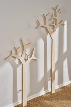 Swedese Clothes Racks, Coat Stands & Hangers*Tree wall wall-mounted coat rack Special Edition 194 cm, White pigmented pine Brown