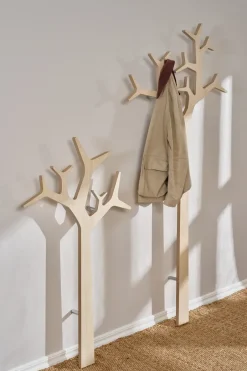 Swedese Clothes Racks, Coat Stands & Hangers*Tree wall wall-mounted coat rack Special Edition 194 cm, White pigmented pine Brown