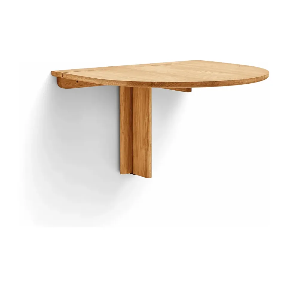 Form & Refine Side Tables*Trefoil wall-mounted table, Oak Brown