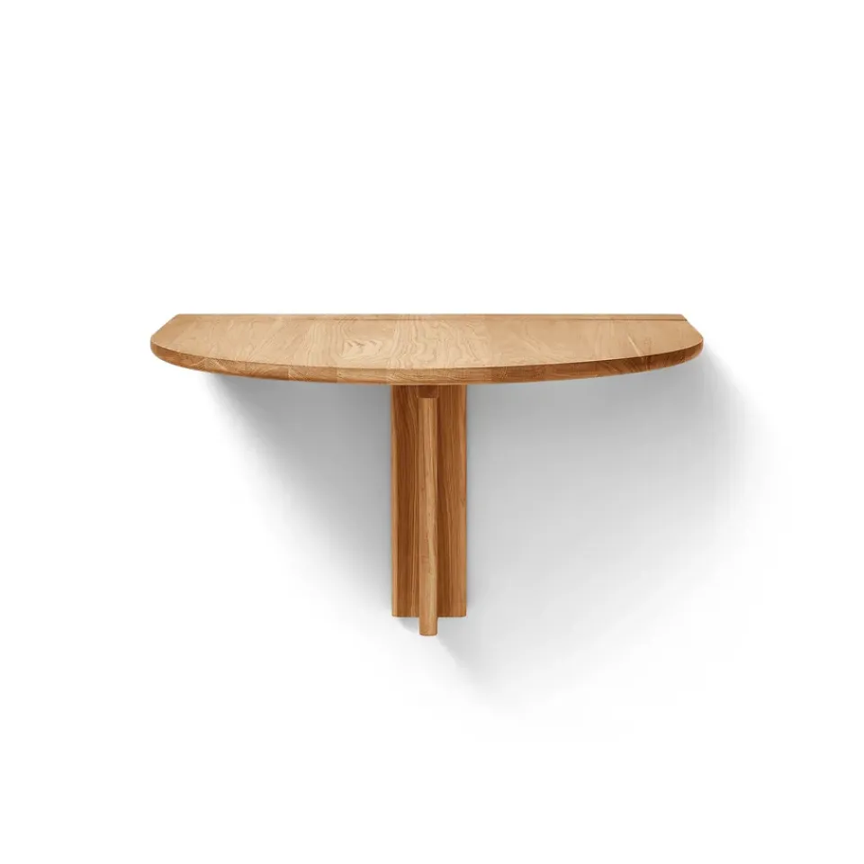 Form & Refine Side Tables*Trefoil wall-mounted table, Oak Brown