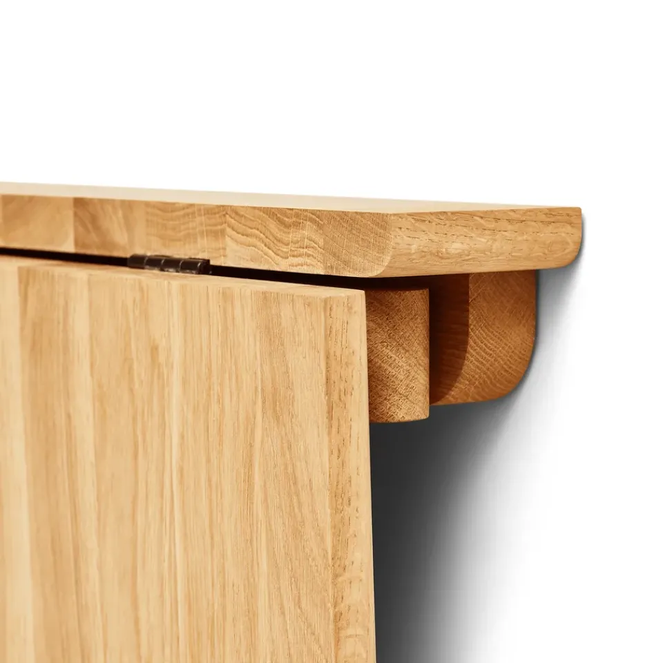 Form & Refine Side Tables*Trefoil wall-mounted table, Oak Brown