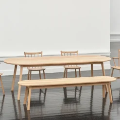HAY Dining Tables*Triangle Leg dining table, Oiled oak, 250x85 cm Beige