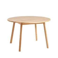 HAY Dining Tables*Triangle Leg dining table round, water-based lacquered oak Beige