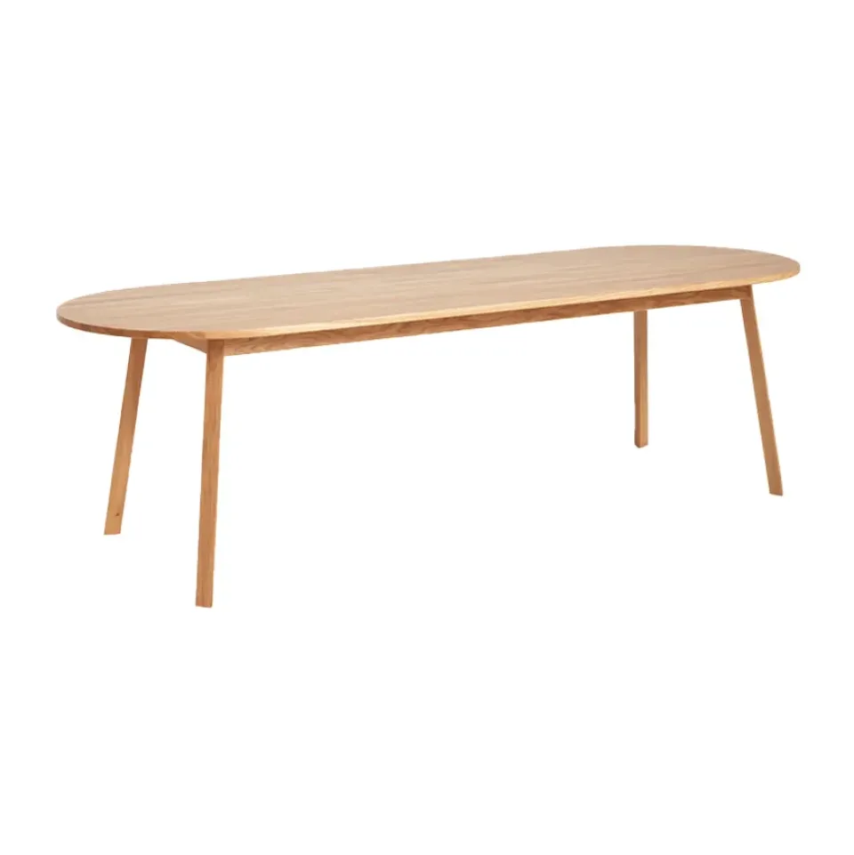 HAY Dining Tables*Triangle Leg dining table, Lacquered oak, 250x85 cm Beige