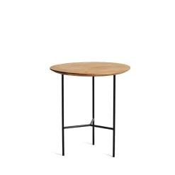 Mavis Side Tables*Tribeca side table, oak oil rustic, black legs, ø47 cm Beige
