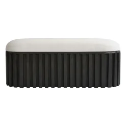 101 Copenhagen Benches*Tribu bench linen, Coffee-white chalk BrownBlack